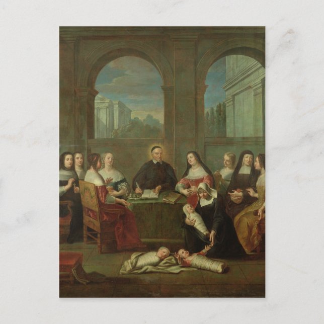 St. Vincent de Paul und die Schwestern der Wohltät Postkarte (Vorderseite)