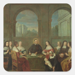 St. Vincent de Paul und die Schwestern von der Quadratischer Aufkleber