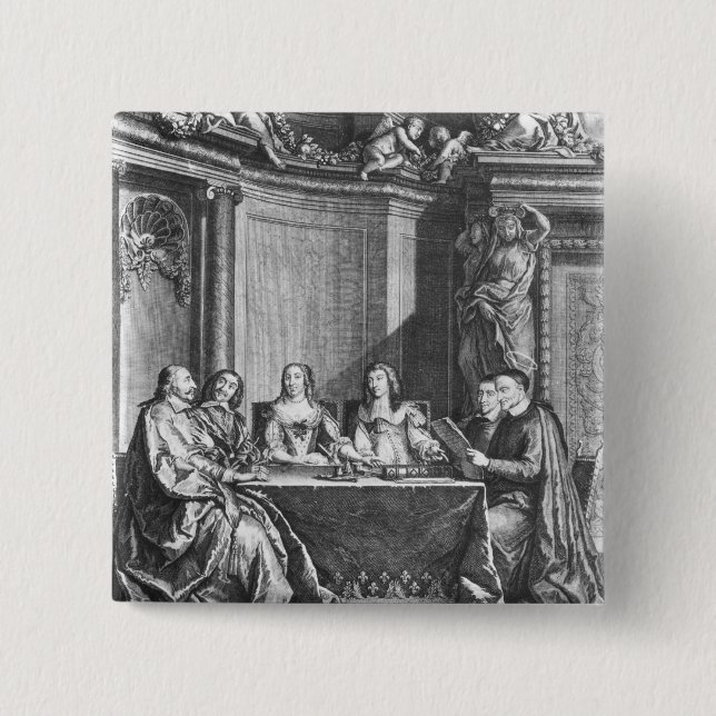 St. Vincent de Paul und Kardinal Jules Mazarin Button (Vorderseite)