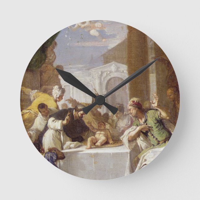 St. Vincent Ferrer darstellend ein Wunder Runde Wanduhr (Vorderseite)