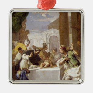 St. Vincent Ferrer darstellend ein Wunder Silbernes Ornament