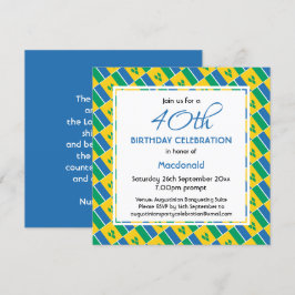 ST VINCENT FLAG Custom Birthday Celebration Einladung