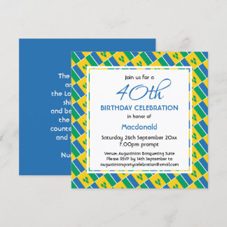 ST VINCENT FLAG Custom Birthday Celebration Einladung