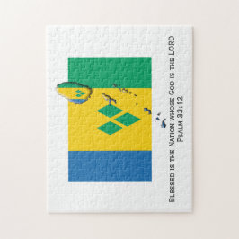 ST VINCENT | Gesegnete Nation | VINKENTIERTER FLAG Puzzle