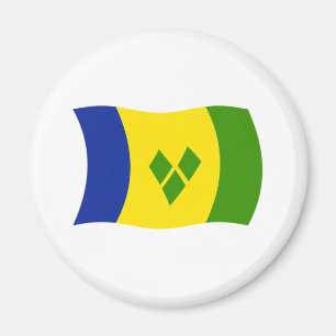 St. Vincent Grenadinen Flagge Magnet