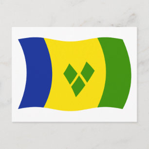 St. Vincent Grenadinen Flagge Postkarte