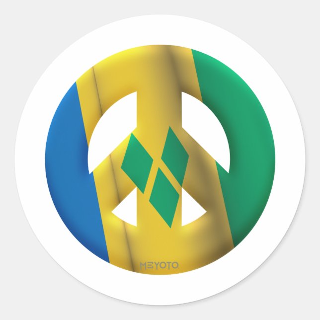 St. Vincent Grenadines Runder Aufkleber (Vorderseite)