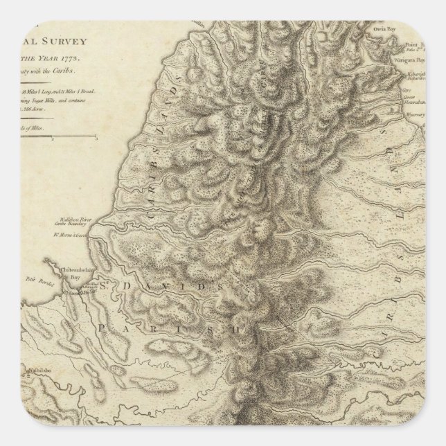 St Vincent Quadratischer Aufkleber (Vorderseite)