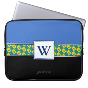 ST VINCENT SVG Monogram Christlich Bibeltop Laptopschutzhülle