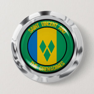 St. Vincent und das Emblem der Grenadinen Button