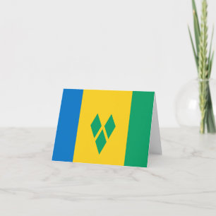 St. Vincent und die Flagge der Grenadinen Karte