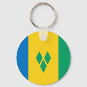 St. Vincent und die Flagge der Grenadinen Schlüsselanhänger