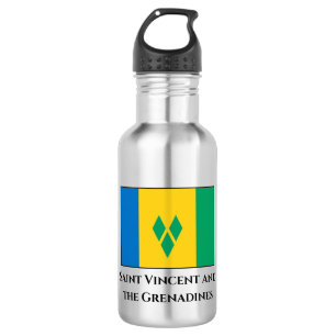 St. Vincent und die Grenadinen-Flagge Edelstahlflasche
