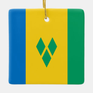 St. Vincent und die Grenadinen-Flagge Keramikornament