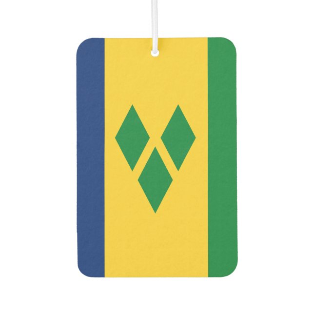 St Vincent und die Grenadinen-Flagge Vincy Autolufterfrischer (Vorderseite)