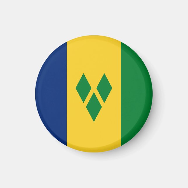 St Vincent und die Grenadinen-Flagge Vincy Magnet (Vorne)