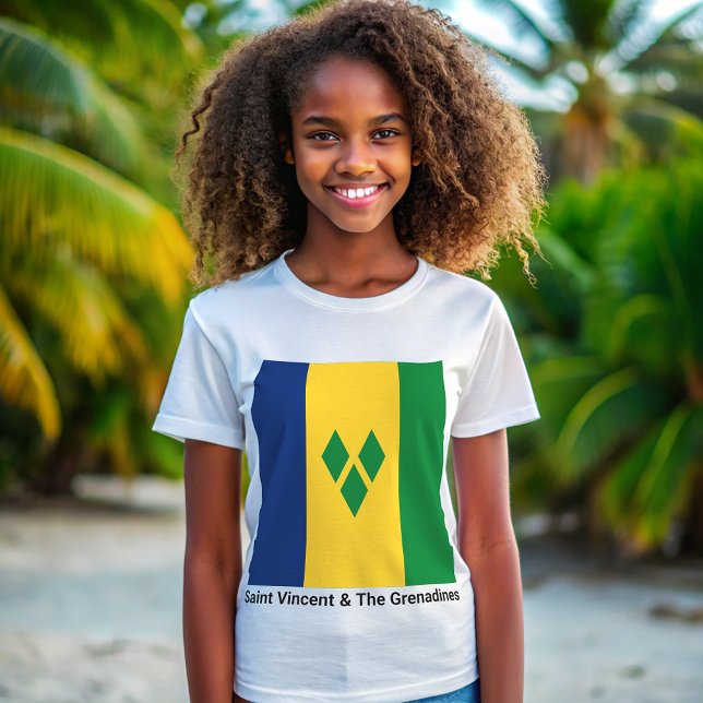 St. Vincent und die Grenadinen-Flagge Vincy T-Shirt (Von Creator hochgeladen)