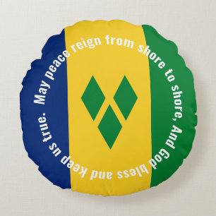 St. Vincent und die Grenadinen Flaggenhymne Vincy Rundes Kissen