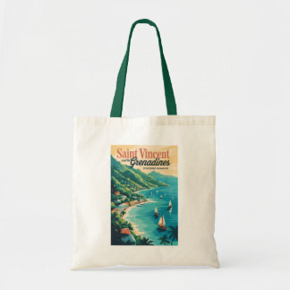 St. Vincent und die Grenadinen Landschaft Retro Tragetasche