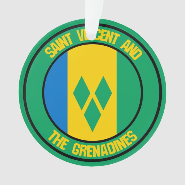 St. Vincent und die Grenadinen rundes Emblem Ornament (Vorderseite)