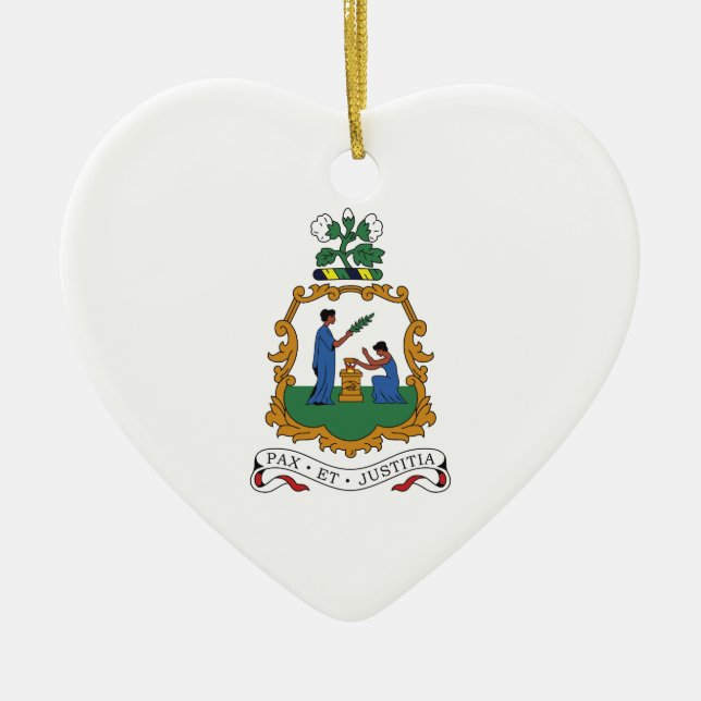 St. Vincent und die Grenadinen Wappen Keramik Ornament (Vorne)