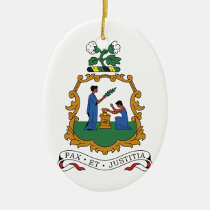 St. Vincent und die Grenadinen Wappen Keramikornament