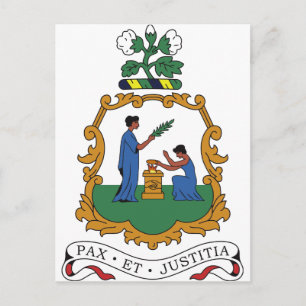 St. Vincent und die Grenadinen-Wappen Postkarte