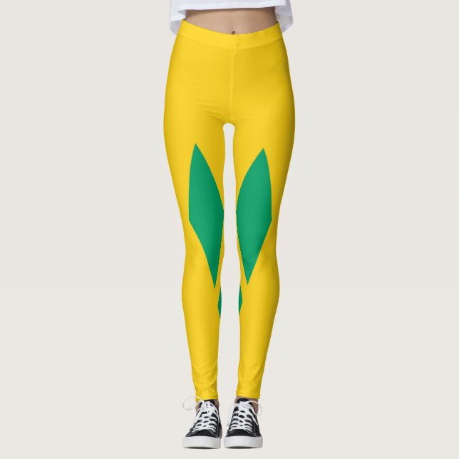 St.Vincent und die Grenadinenflaggen-Leggings Leggings (Vorderseite)