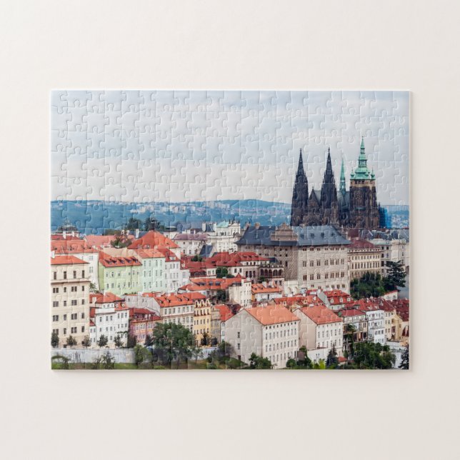St. Vitus Kathedrale und Prager Stadtbild - Tschec Puzzle (Horizontal)