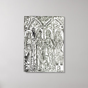 St. Wenceslaus, Adalbert, Stanislaus St. Florian Leinwanddruck