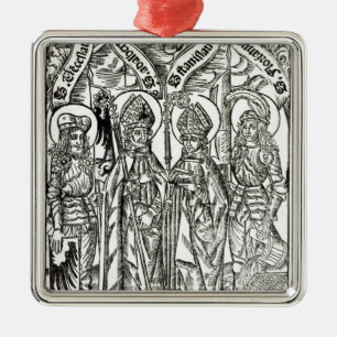 St. Wenceslaus, Adalbert, Stanislaus St. Florian Ornament Aus Metall