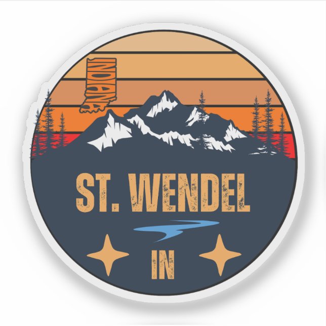 St. Wendel, Indiana Aufkleber (Vorderseite)