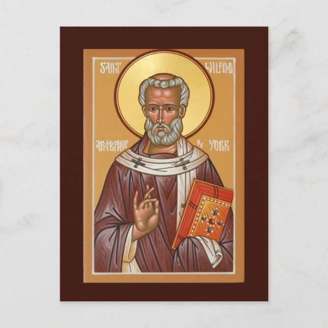 St. Wilfred of York Prayer Card Postkarte (Vorderseite)