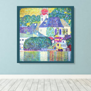 St. Wolfgang Kirche von Gustav Klimt, Viktorianisc Leinwanddruck