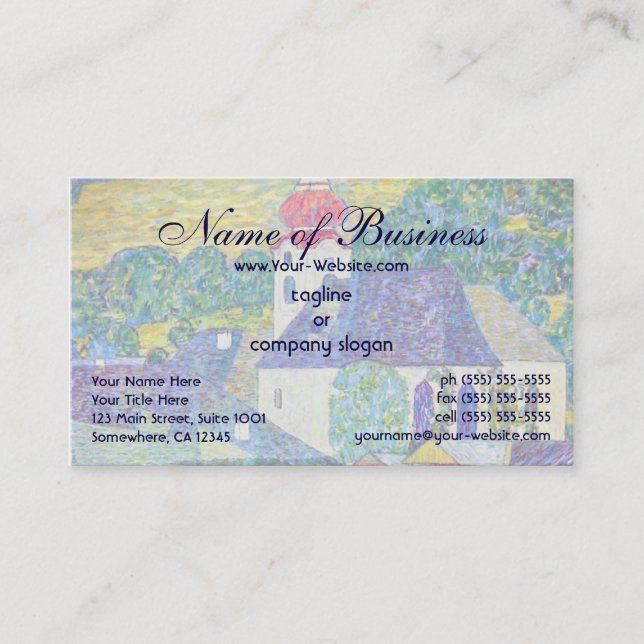 St. Wolfgang Kirche von Gustav Klimt, Viktorianisc Visitenkarte (Vorderseite)