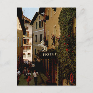 St Wolfgang White Horse Hotel Vintage Straße Postkarte