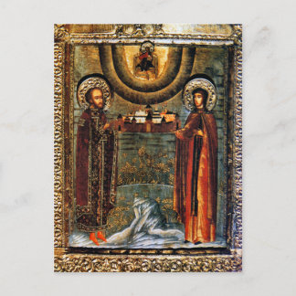 St. Xenia of Rome Orthodox Christian Icon Postkarte