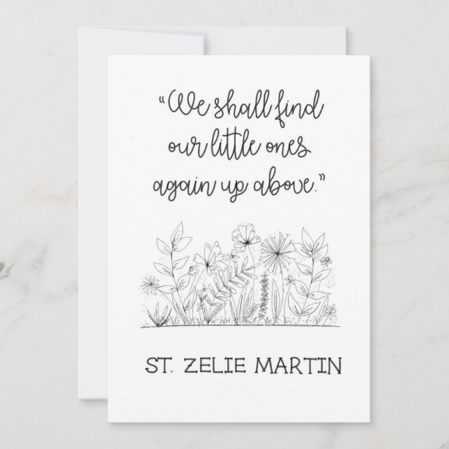 St. Zelie Martin Misriage Sympathy Card (Vorderseite)