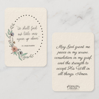 St. Zelie Martin - Trost Visitenkarte