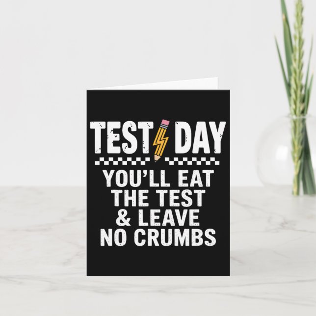 Staar Staat Testing Day Motivation Sie essen die Karte (Vorderseite)