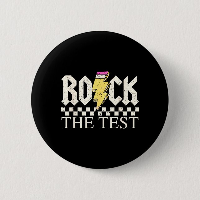 Staar-Staatsprüfungstag Rock The Test ABCD-Lehrer Button (Vorderseite)