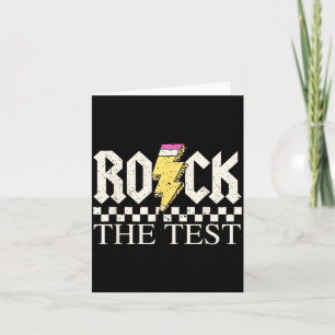 Staar-Staatsprüfungstag Rock The Test ABCD Lehrer Karte