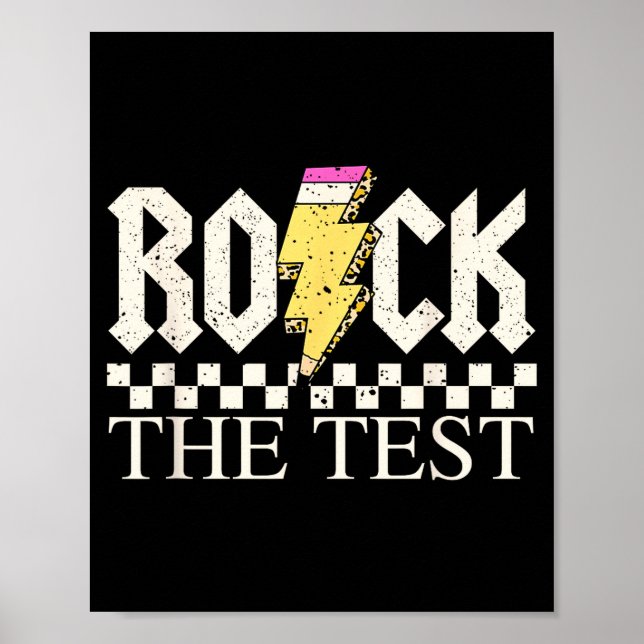 Staar-Staatsprüfungstag Rock The Test ABCD-Lehrer Poster (Vorne)