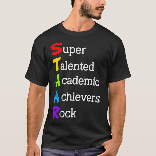 STAAR Super Talented Academy Achievers Rock Test  T-Shirt (Vorderseite)