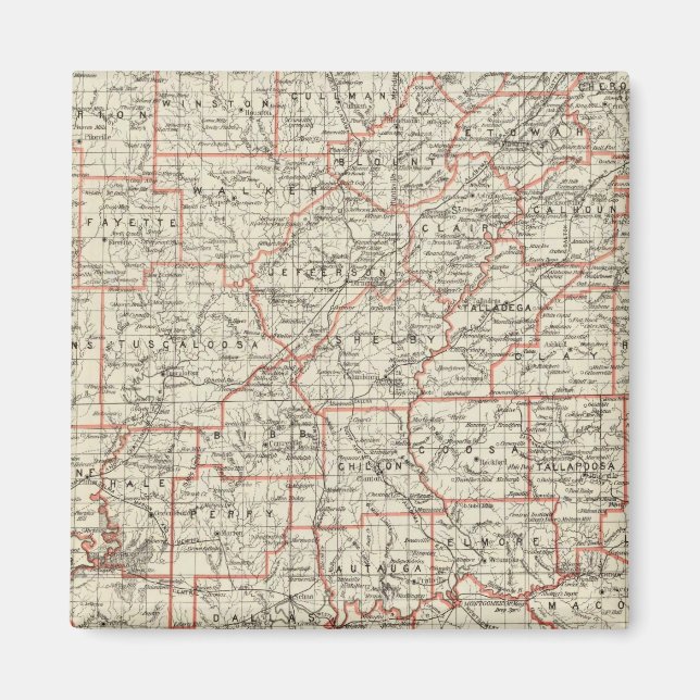 Staat Alabama Magnet (Vorne)