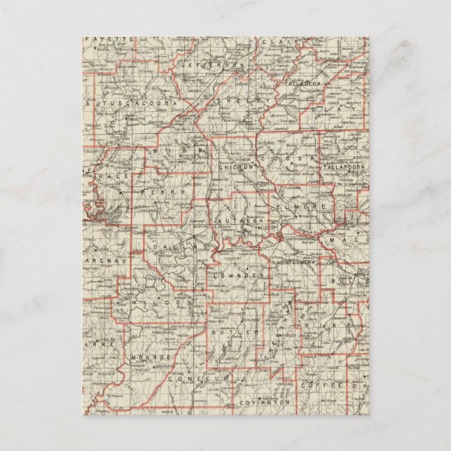 Staat Alabama Postkarte (Vorderseite)