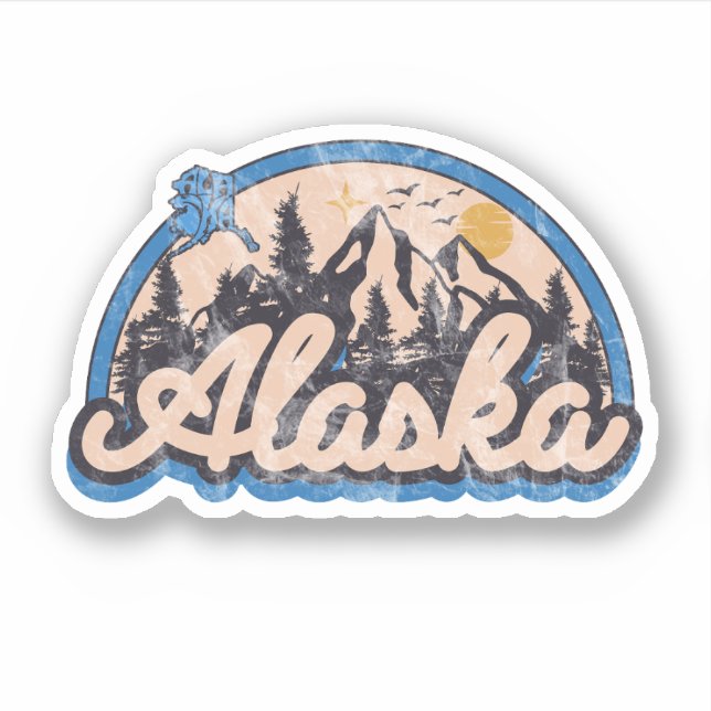 Staat Alaska Aufkleber (Vorderseite)