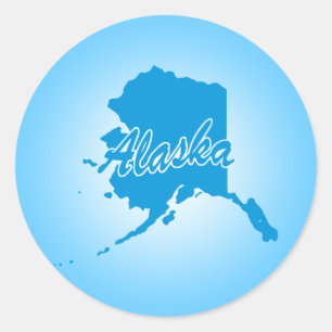 Staat Alaska Runder Aufkleber