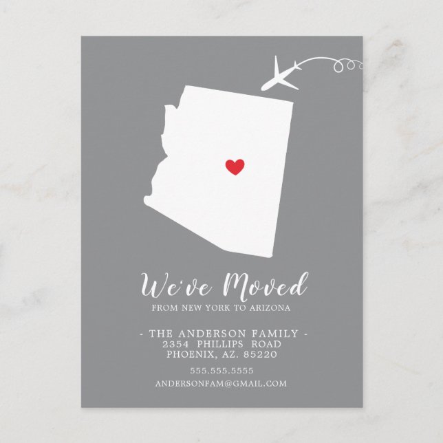 Staat Arizona Postkarte (Vorderseite)
