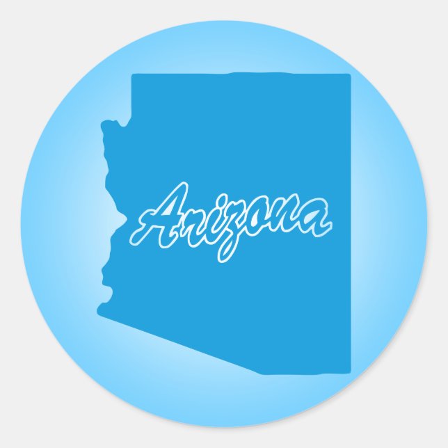 Staat Arizona Runder Aufkleber (Vorderseite)